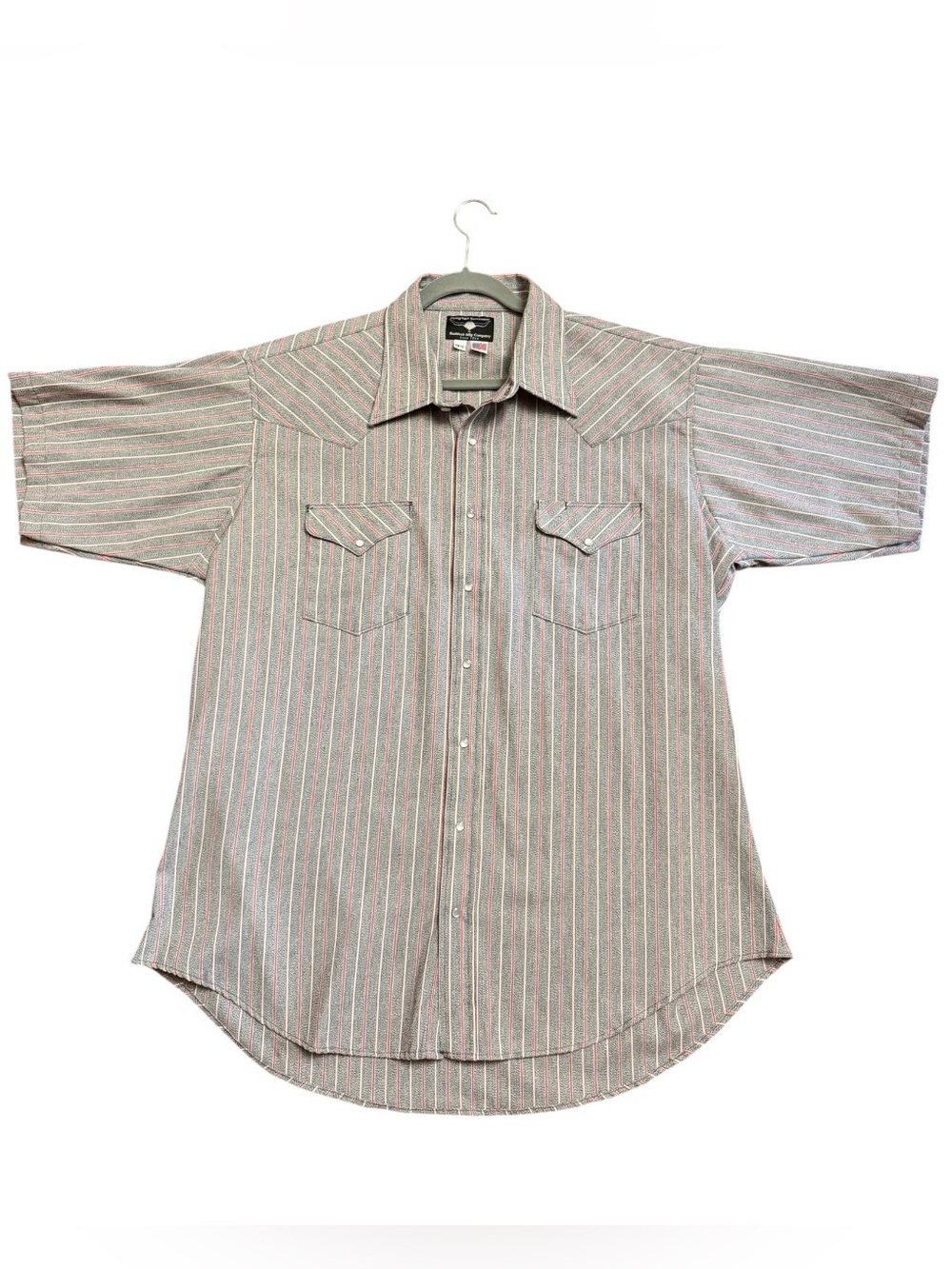 Flying Ranch Wear Western-Style Short Sleeve Button-Down Size 18.5C